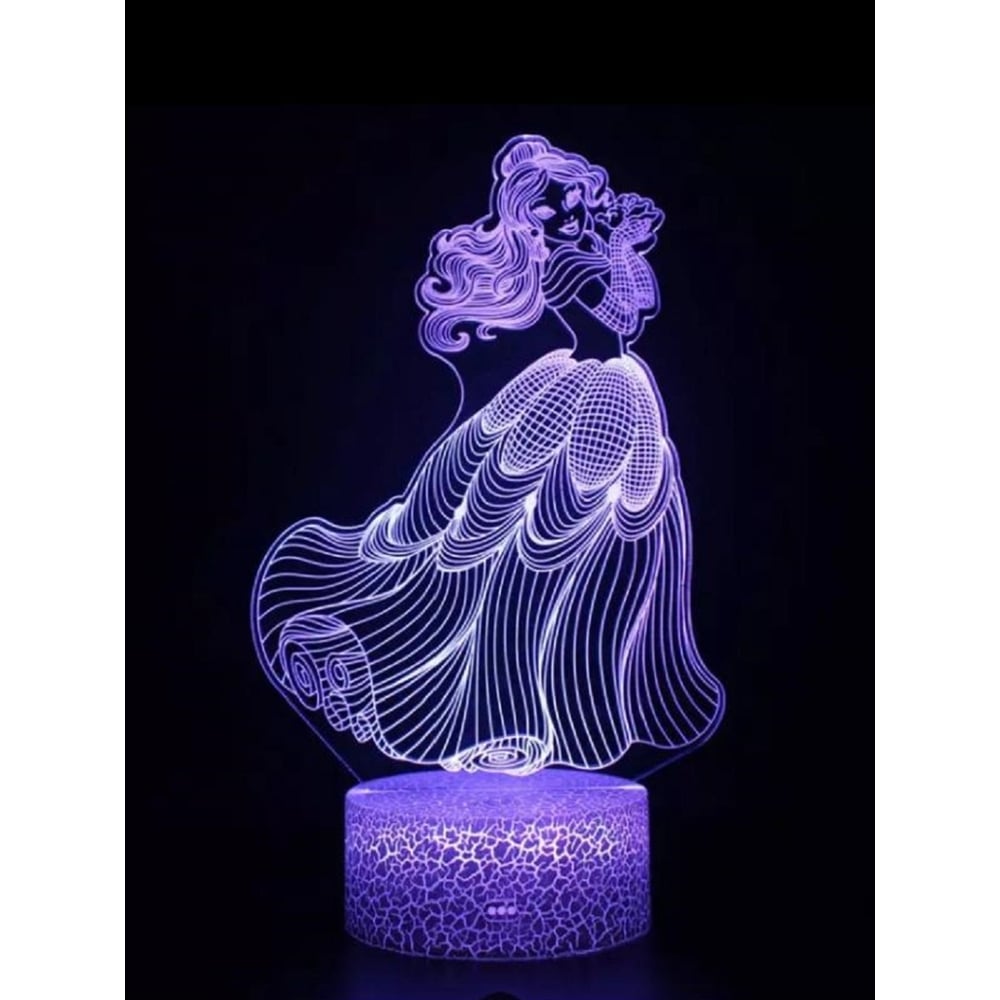 Изображение товара Светодиодный ночник 3d светильник PALMEXX принцесса 7 цветов для детей