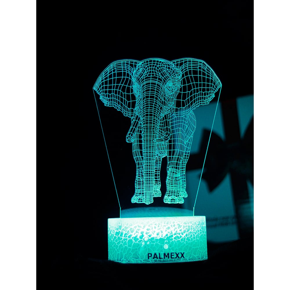 Изображение товара Светодиодный ночник 3d светильник PALMEXX слоник RGB 7 цветов PX/LAMP-032