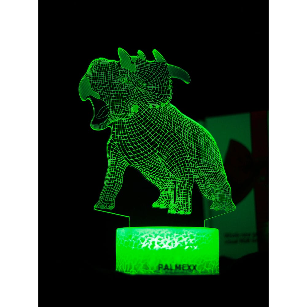 Изображение товара Светодиодный ночник 3D светильник PALMEXX динозавр 7 цветов