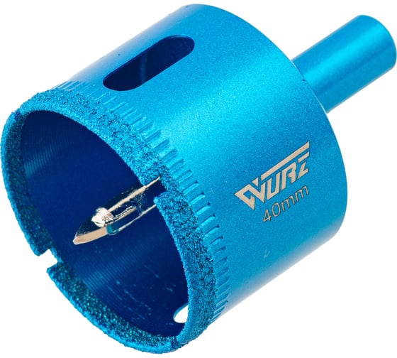 Изображение товара Коронка алмазная с центрирующим сверлом по керамике и стеклу 40 мм WURZ 92040