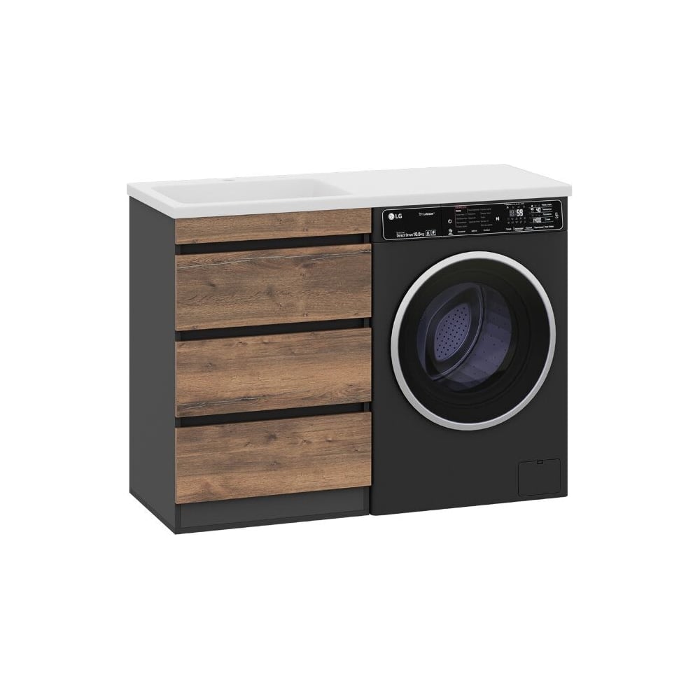 Изображение товара Тумба с раковиной Misty коломбо 60 напольная, раковина левая УТ000015587