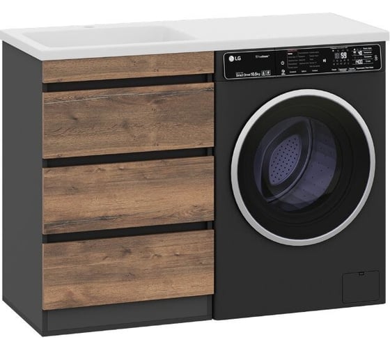 Изображение товара Тумба с раковиной Misty коломбо 60 напольная, раковина левая УТ000015587