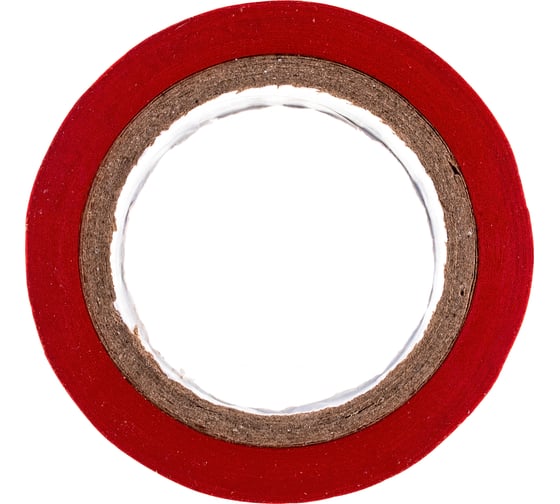 Изображение товара Изоляционная лента DolleX, 19 мм х 9,10 м, красная, ПВХ PVC, ET-1319RED