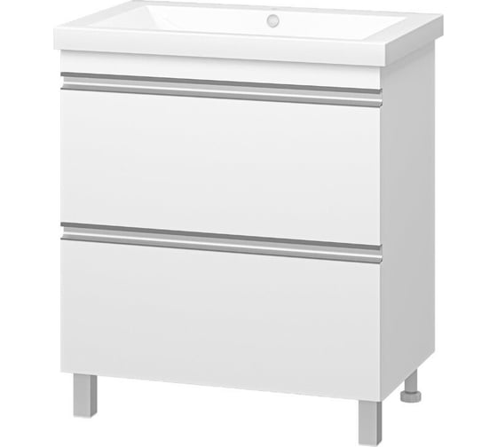 Изображение товара Тумба с раковиной Misty ингрид 75, напольная, с 2 ящиками УТ000015041