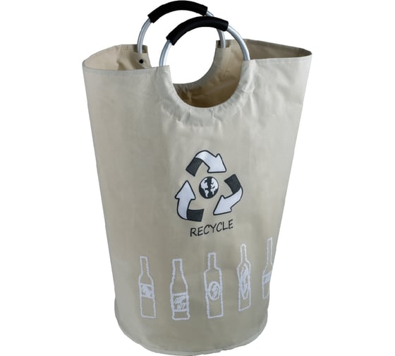 Изображение товара Корзина для белья FIXSEN FX-1012 с алюминиевыми ручками, 63л, бежевая 1012