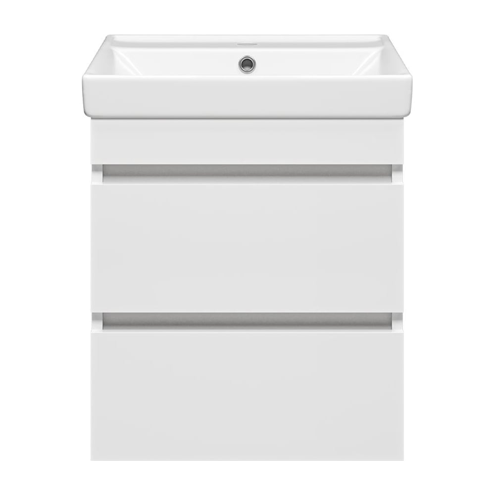 Изображение товара Тумба с раковиной Misty Енисей 50 подвесная 2 ящика белая