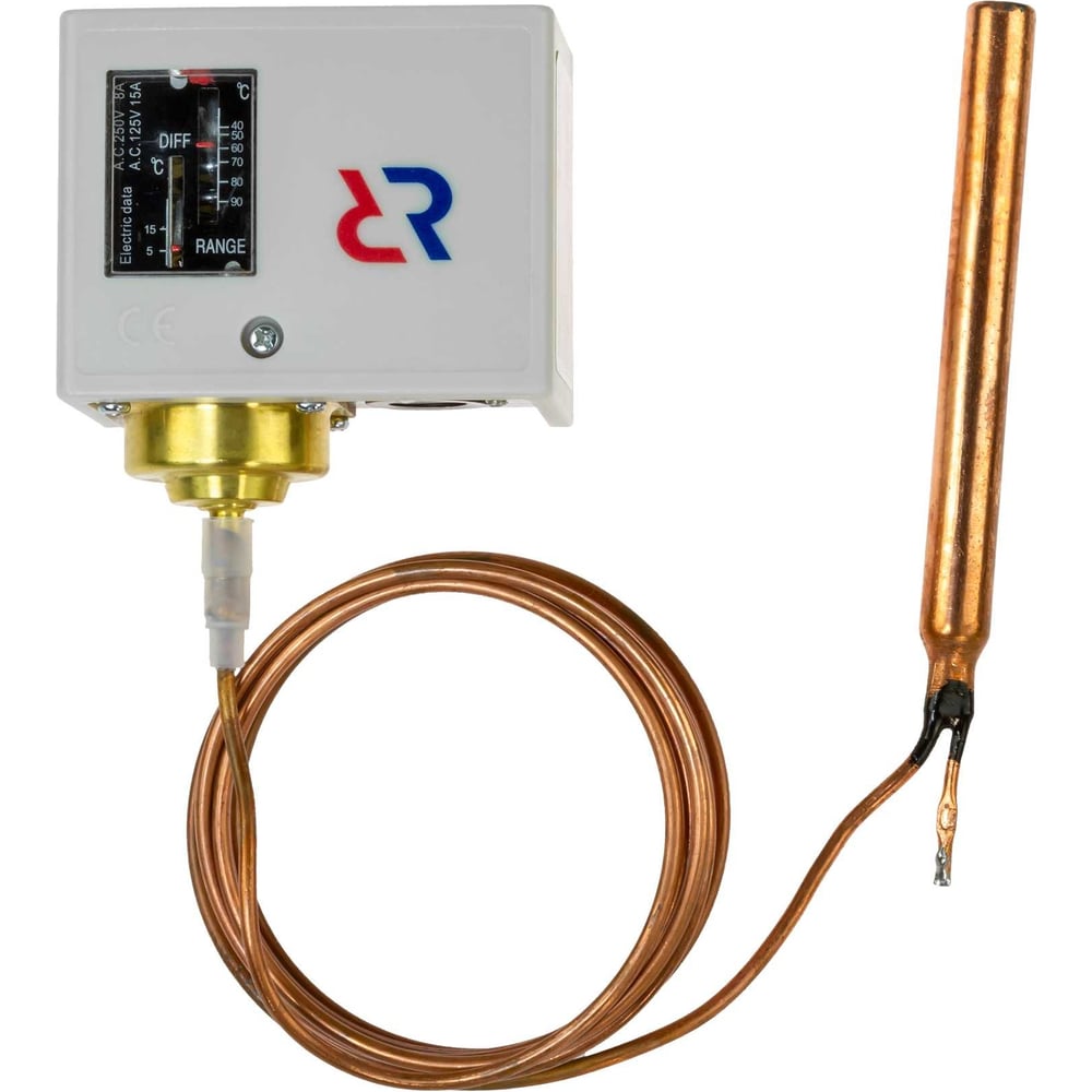 Изображение товара Реле температуры KP81R 90-150°C с капиллярной трубкой 2 м - автоматический контроль температуры