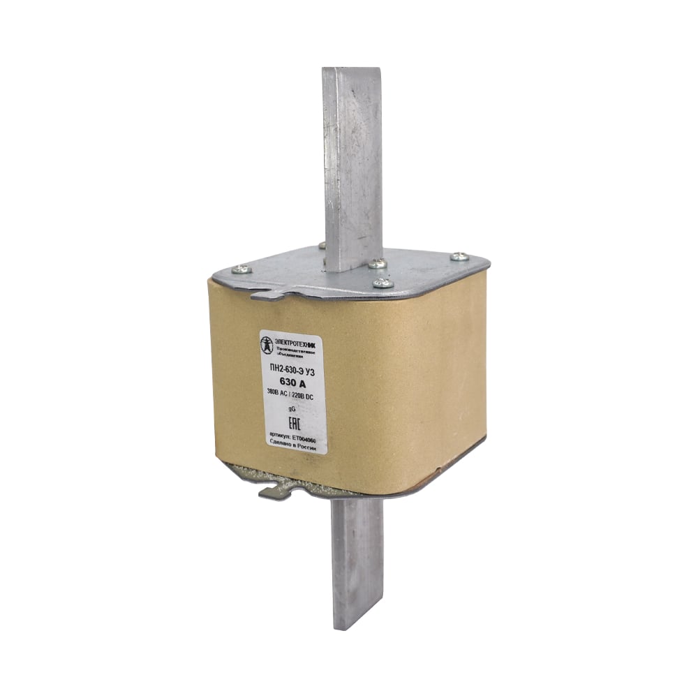 Изображение товара Плавкая вставка Электротехник пн2-630-э у3, 630А, сталь, IP00