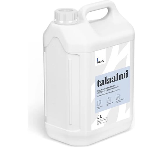 Изображение товара Грунтовка-концентрат TALATU глубокого проникновения talaalmi 5 л, 270908