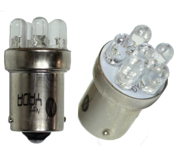 Изображение товара Светодиод Nord-Yada 24 В, G 18.5 6LED BA15s белый 0.72W 21.6 Лм, 2 шт в 1 упаковке 908797