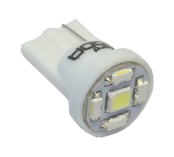 Изображение товара Светодиод NORD YADA T10-5SMD 24 В, 3528+4smd 1206, Base: W2.1x9.5d 0.264 W 10.18 Лм, белый TM 2 штуки в упаковке 903119