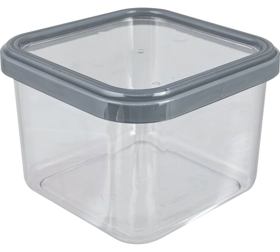 Изображение товара Банка для сыпучих продуктов Полимербыт CUBBO SCANDI 0,6 л, серый 432660500