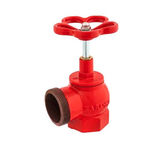 Изображение товара Угловой пожарный вентиль ООО «НПО ПРОМПАТ» 90 чугунный, ДУ 50 мм, муфта/цапка (универсальный шток) 5165