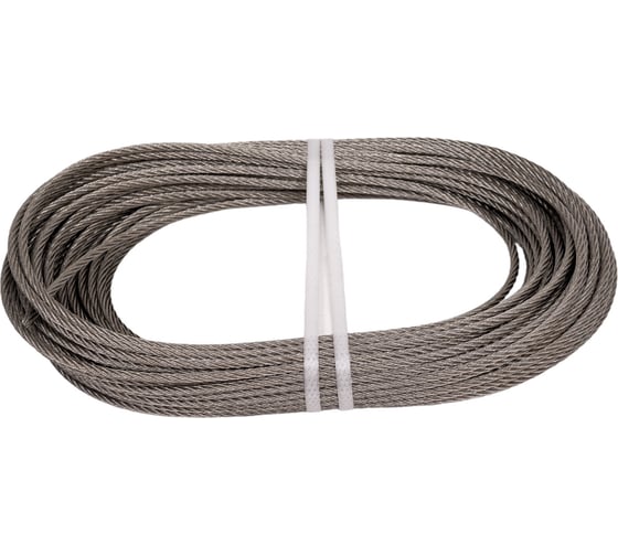 Изображение товара Трос нержавеющий REXANT  d=3мм (моток 20м) 09-5503