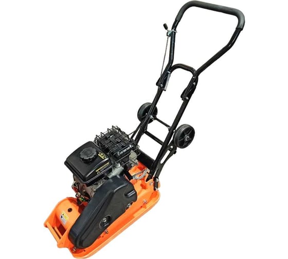 Изображение товара Бензиновая виброплита 2.8 л.с., сила удара 8.2кН, 490x320 мм, колеса, коврик AktiTool AT-C50WC