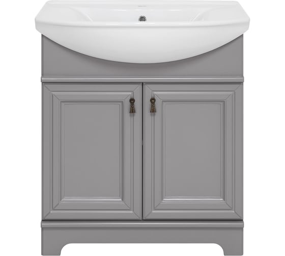 Изображение товара Тумба с раковиной Misty лувр 75 серая УТ000014249