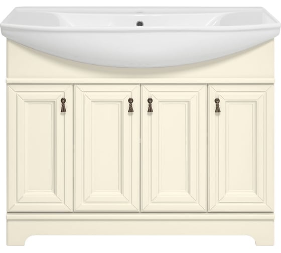 Изображение товара Тумба с раковиной Misty лувр 105 слоновая кость УТ000005246