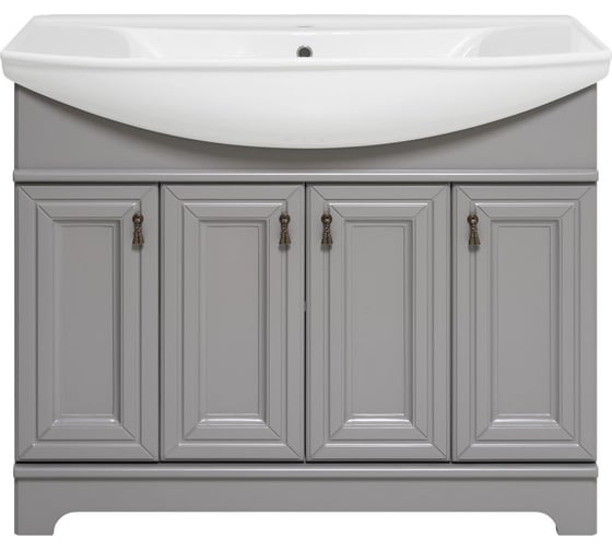 Изображение товара Тумба с раковиной Misty лувр 105 серая УТ000014320