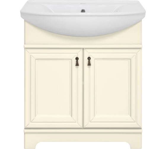 Изображение товара Тумба с раковиной Misty лувр 75 слоновая кость УТ000005243