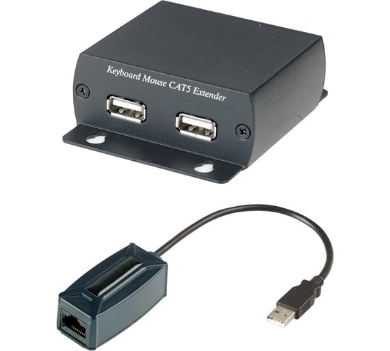 Изображение товара Удлинитель клавиатуры и мыши SC&T KM03 по одному кабелю CAT5 UTP sct0545