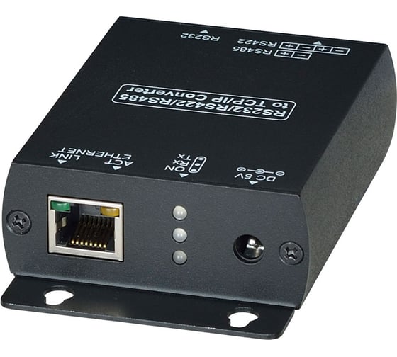 Изображение товара Преобразователь интерфейса SC&T RS007 RS485/RS422/RS232 в Ethernet обеспечивает подключение к сети устройств с указанными интерфейсами и передачу по Ethernet сигналов управления sct1277