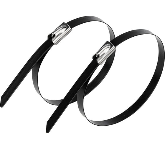 Изображение товара Стальной хомут с полимерным покрытием REXANT 200x4,6 50 шт 07-0208-5