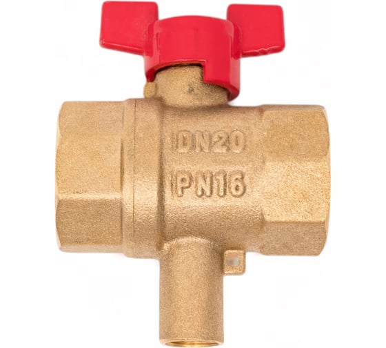 Изображение товара Шаровой кран с отверстием под термодатчик AVEKTRA ДУ 20 4687204536311
