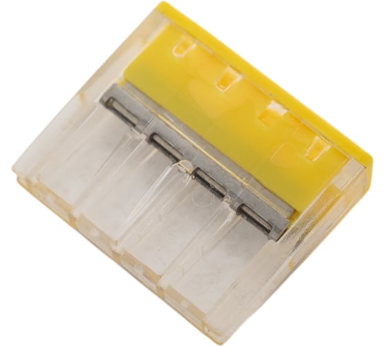 Изображение товара Компактная клемма СМК ЭРА NO-224-42 с пастой серии 244, 4 отверстия, 0,5-2,5 мм2 Б0043960