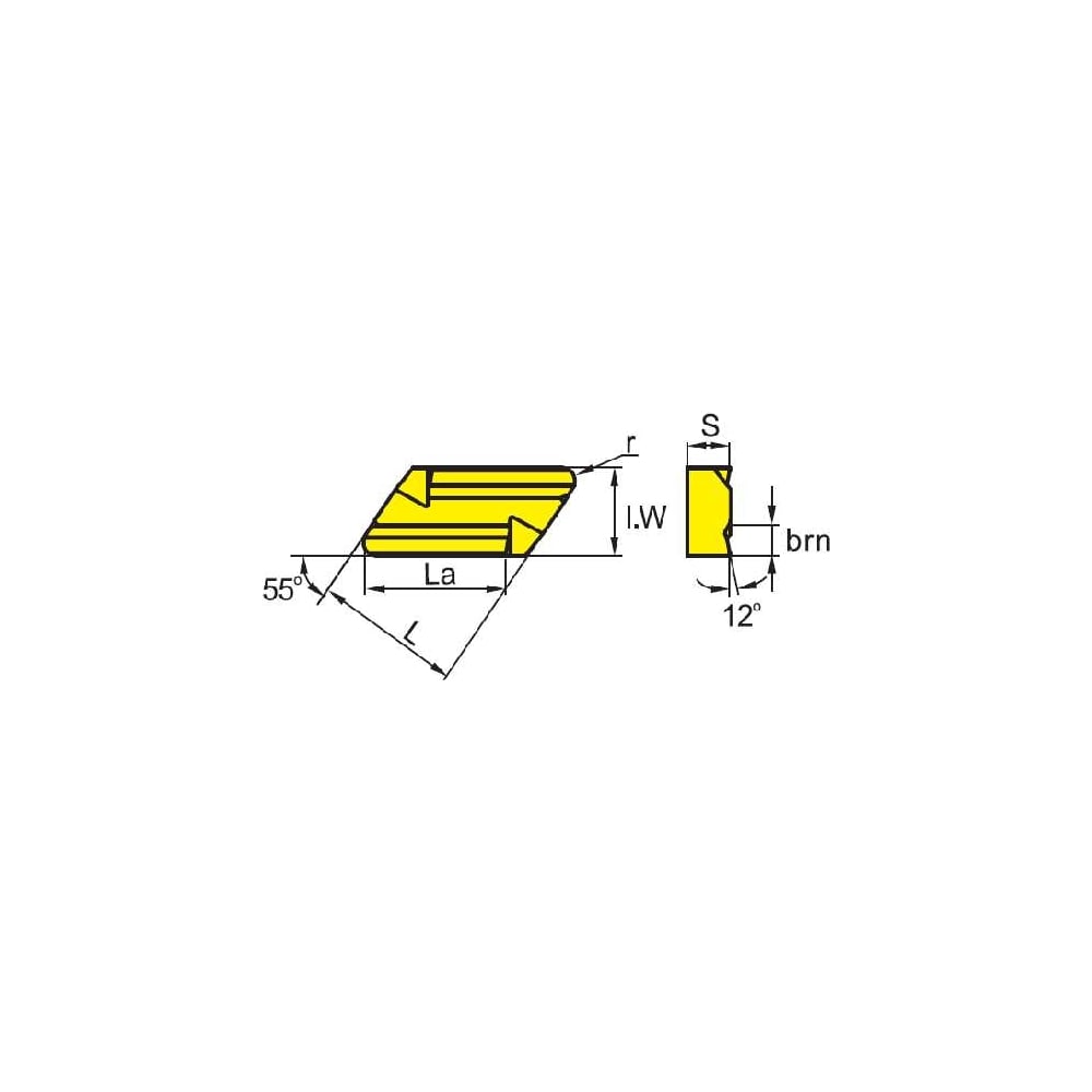Изображение товара Пластина KNUX160405r11 YBC252 ZCC-CT для токарных работ 10 шт