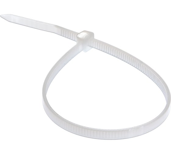 Изображение товара Нейлоновая кабельная стяжка REXANT 300x3,6мм, белая 100 шт/уп 07-0300