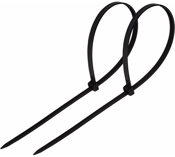 Изображение товара Нейлоновая кабельная стяжка REXANT 250x4,8мм, черная 100 шт/уп 07-0251-5