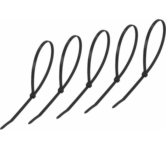 Изображение товара Нейлоновая кабельная стяжка REXANT 400x4,8мм, черная 25 шт/уп 07-0401-25