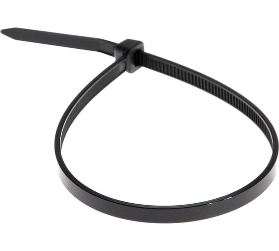 Изображение товара Нейлоновая кабельная стяжка REXANT 200x3,6мм, черная 100 шт/уп 07-0201