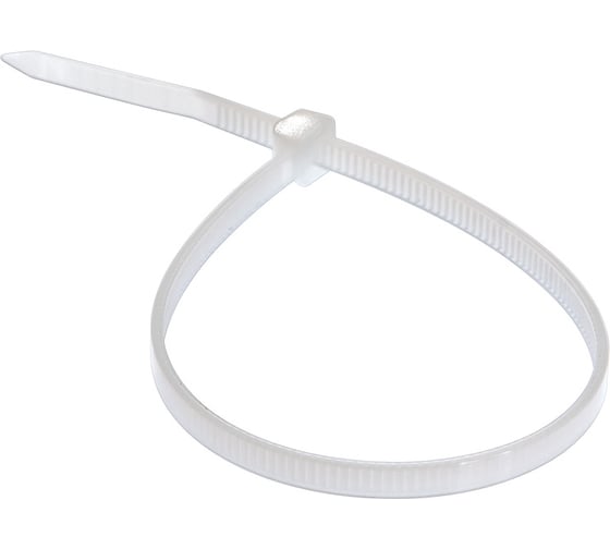 Изображение товара Нейлоновая кабельная стяжка REXANT 200x3,6мм, белая 100 шт/уп 07-0200