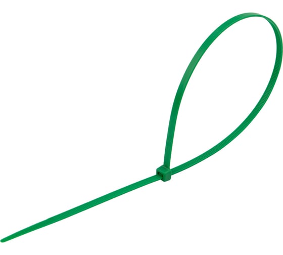 Изображение товара Нейлоновая кабельная стяжка REXANT 400x4,8мм, зеленая 25 шт/уп 07-0403-25