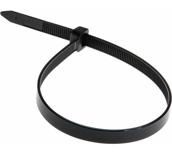Изображение товара Нейлоновая кабельная стяжка REXANT 200x7,6мм, черная 100 шт/уп 07-0203