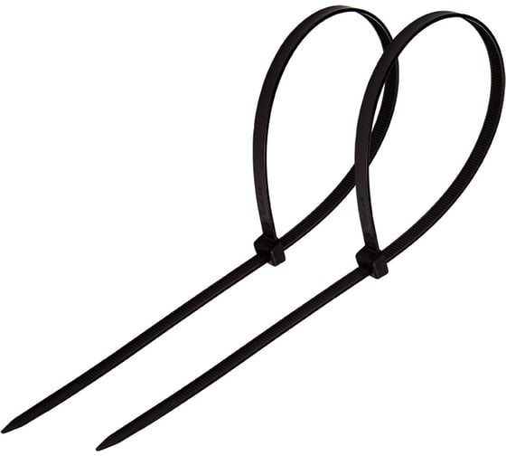 Изображение товара Нейлоновая кабельная стяжка REXANT 300x4,8мм, черная 100 шт/уп 07-1303