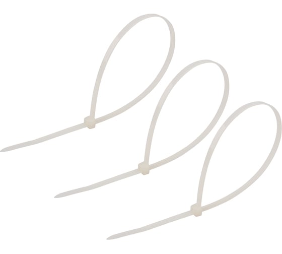 Изображение товара Нейлоновая кабельная стяжка REXANT 300x4,8мм, белая 25 шт/уп 07-0300-25