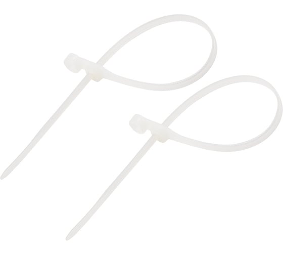 Изображение товара Нейлоновая стяжка под винт REXANT 150x3,6мм, белая 100 шт/уп 07-0154