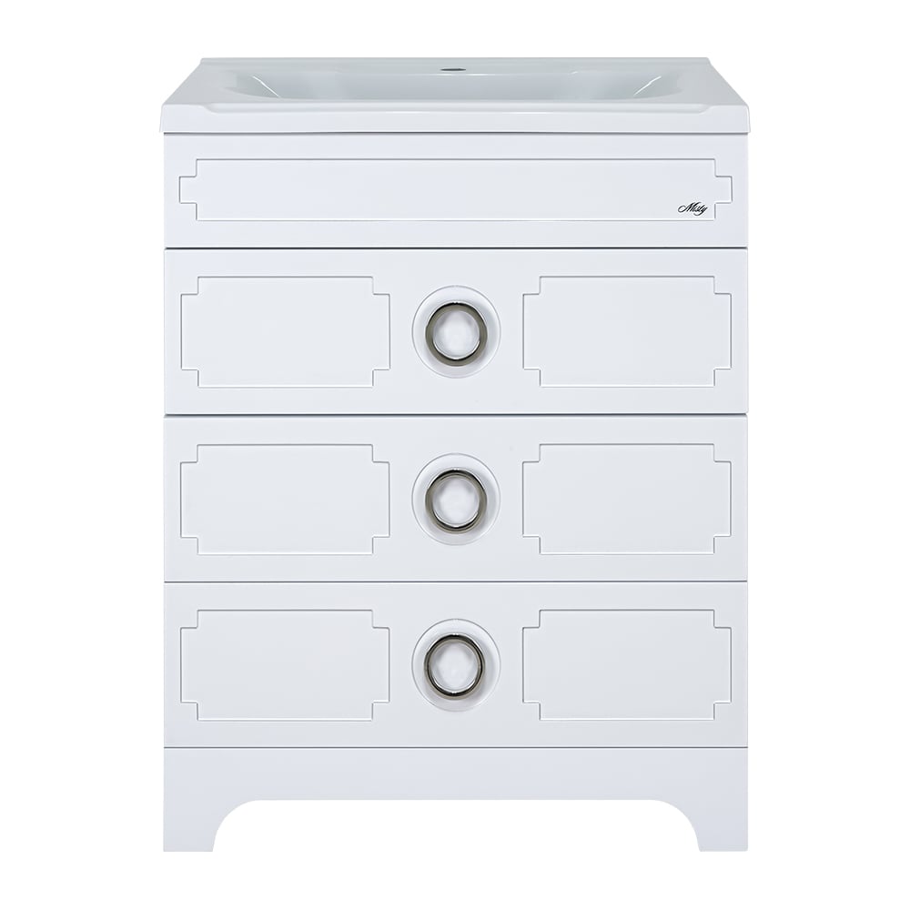 Изображение товара Тумба с раковиной Misty лейла 60 белая современная мебель для ванной