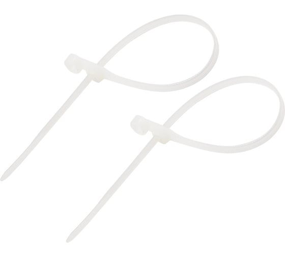 Изображение товара Нейлоновая стяжка под винт REXANT 100x3,6мм, белая 100 шт/уп 07-0104