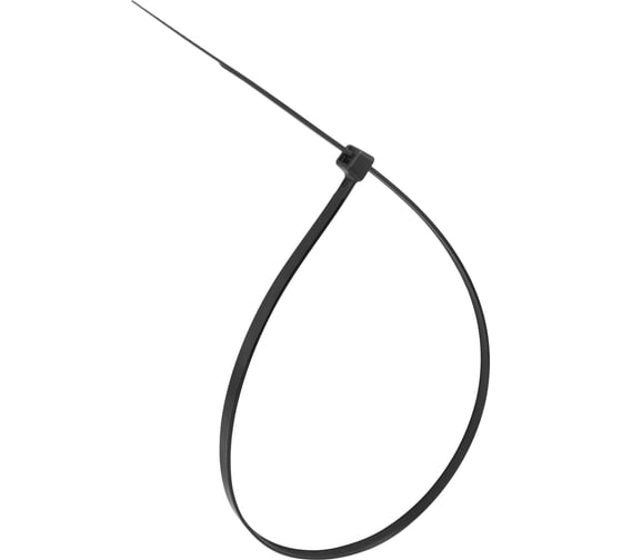Изображение товара Нейлоновая кабельная стяжка REXANT 400x4,8мм, черная 100 шт/уп 07-0401