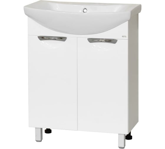Изображение товара Тумба с раковиной Misty лаванда 65, ral9010 белая УТ000010069