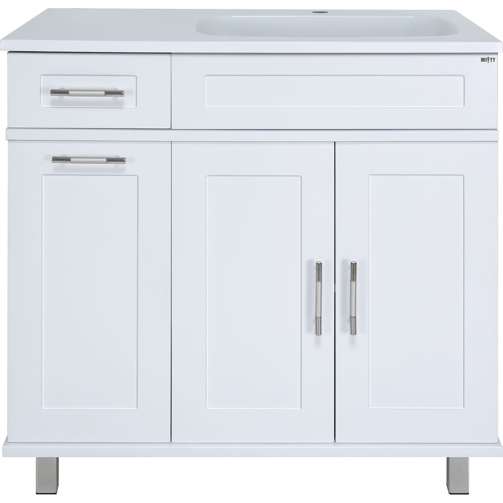 Изображение товара Тумба с раковиной Misty купер 90 белая современная ванная мебель