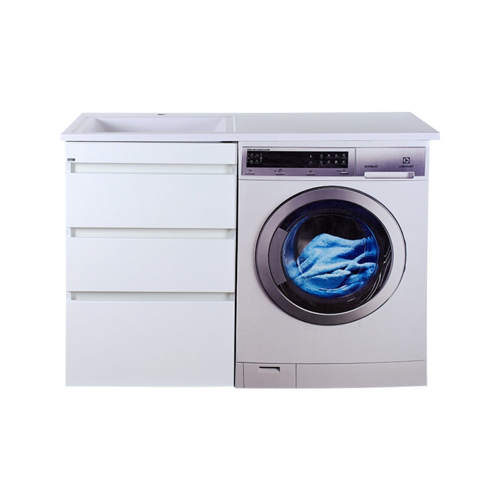 Изображение товара Тумба под стиральную машину Misty Фостер 55 с тремя ящиками