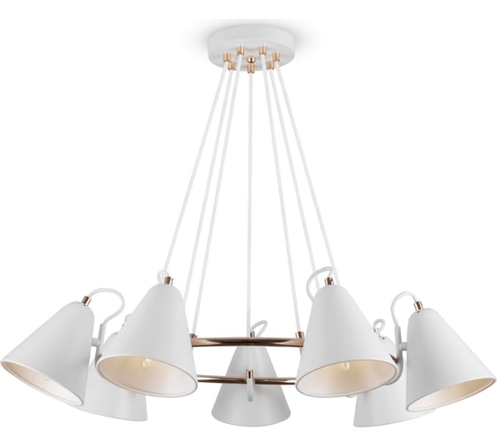 Изображение товара Подвесной светильник Freya falke 7xe14x40w металл белый с золотом FR8001PL-07WG