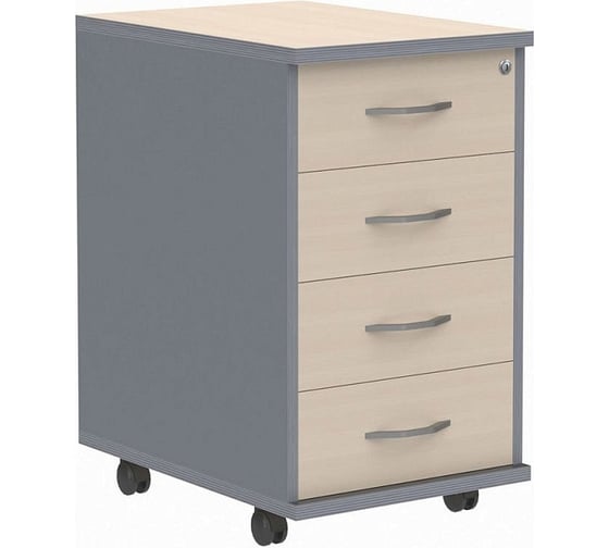 Изображение товара Подкатная тумба SKYLAND тм-4.а imago клен/металлик, 412x450x708 мм 00-07125459