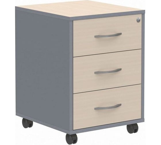 Изображение товара Подкатная тумба SKYLAND тм-3.а imago клен/металлик, 412x450x551 мм 00-07125458