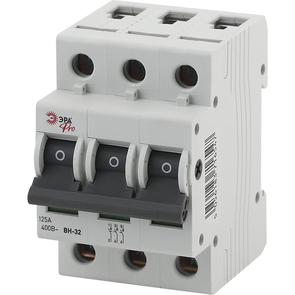 Изображение товара Выключатель нагрузки ЭРА Pro NO902166 3 полюса 125А IP20