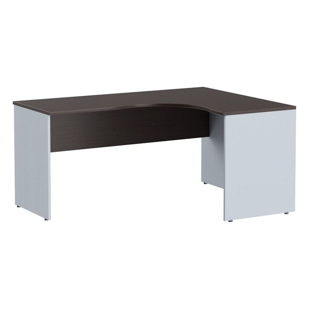 Изображение товара Криволинейный письменный стол SKYLAND са-4пр Imago венге магия металлик 1600x1200 мм